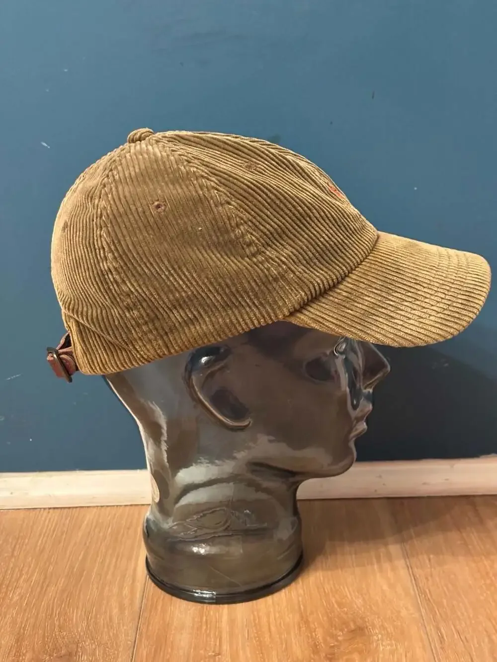 Polo Ralph Lauren Vintage Corduroy Baseball Cap with Leather Strap